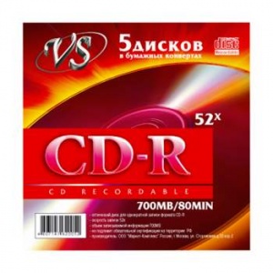 VS CD-R 80 52x конверт/5